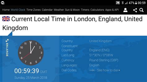 BST to London, United Kingdom .